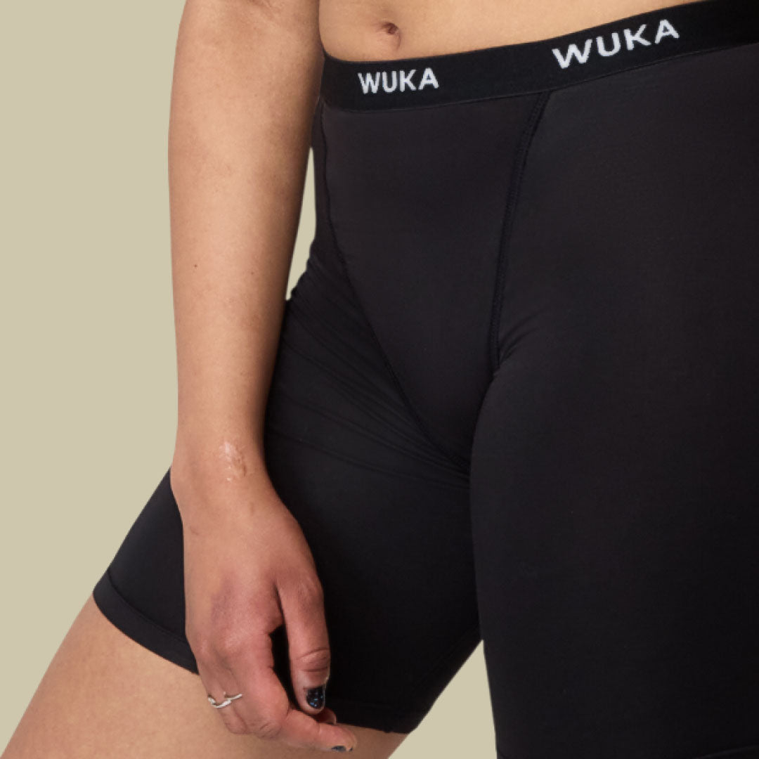 Shop WUKA’s Period Shorts & Boxers – leak-proof, full-coverage period underwear designed for comfort, movement, and ultimate protection. Ideal for sleep, lounging, or active days. Perfect for heavy flow days.