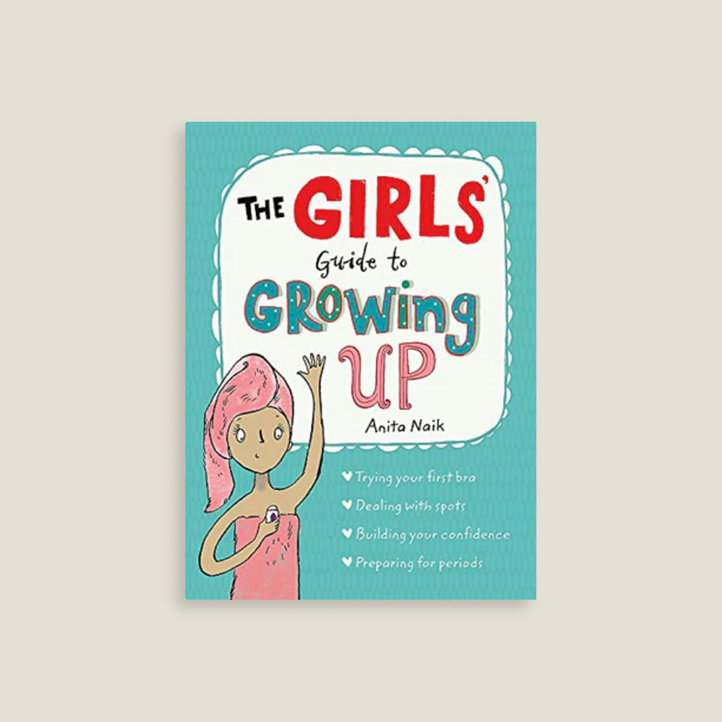 “The Girls’ Guide to Growing Up” puberty education book included in the WUKA period starter kit for teens and first periods