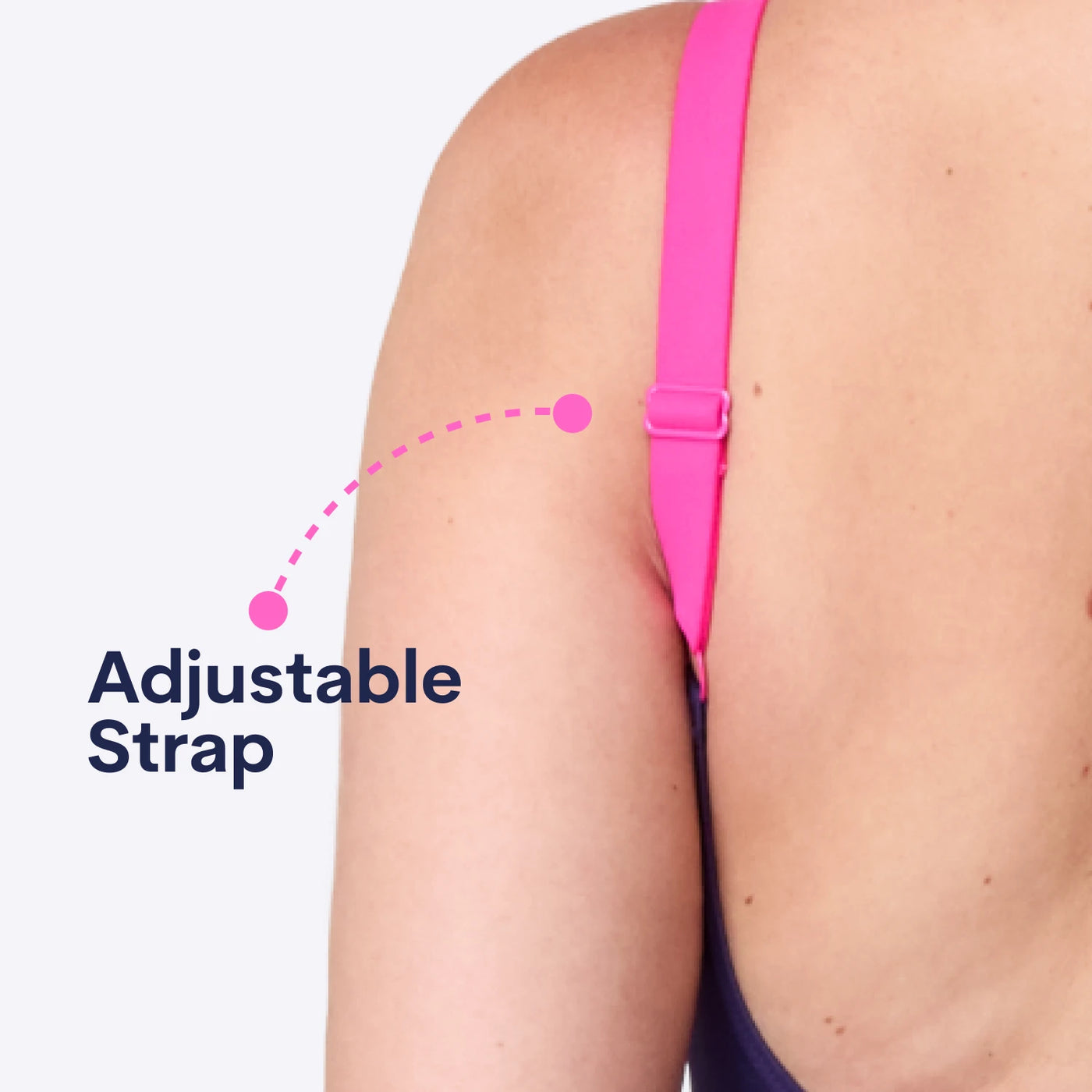 WUKA Period Two-Tone Scoopback Swimsuit - Pink/Purple - Detail