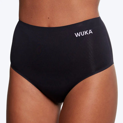 2 WUKA Stretch Seamless High Waist Heavy Style Heavy Flow Black Colour Front